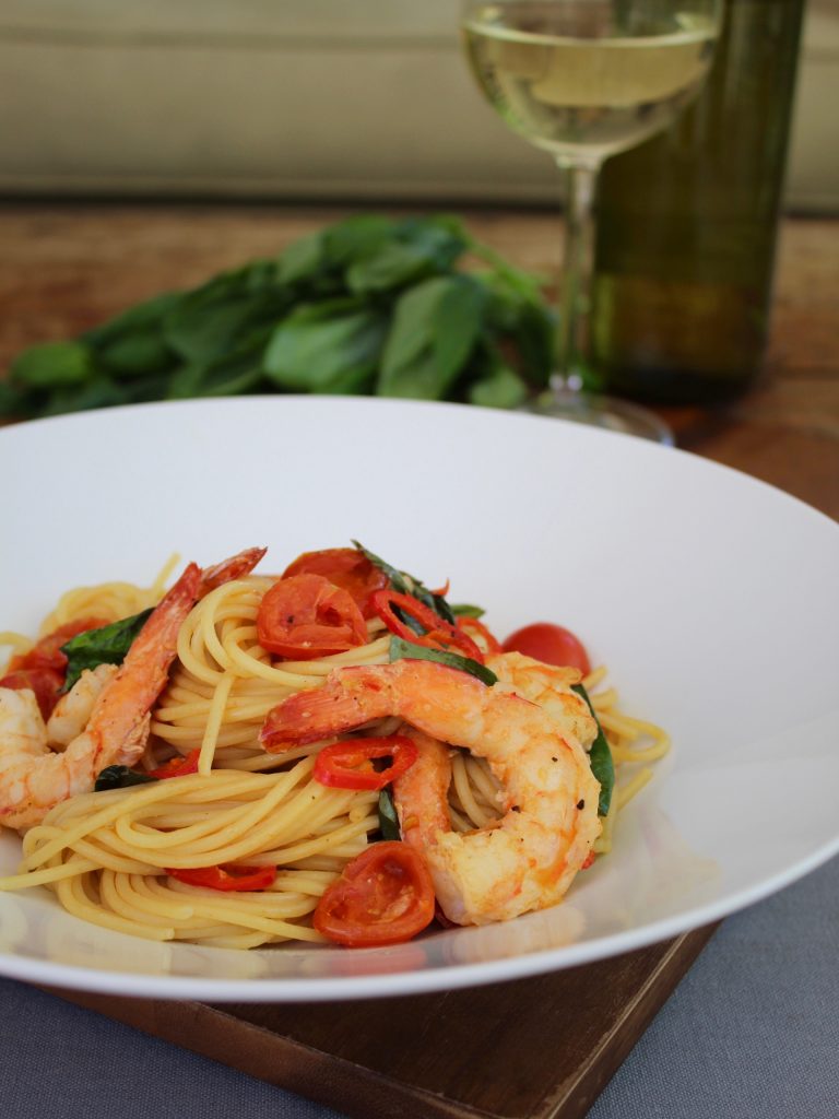 Tomato and Chilli Prawn Spaghetti with Lobster Oil - Recipe - Ferguson ...